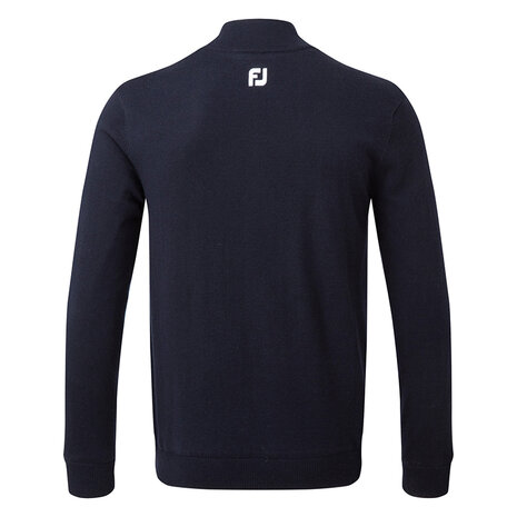 Footjoy Heren Trui met Windbreaker 90210, navy polo vrijstaand achterkant