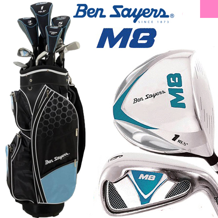 Ben Sayers M8 Complete Golfset Dames-Graphite met Cartbag 