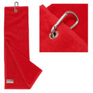 Athlete Tri-fold 100% Cotton Golfhanddoek, rood