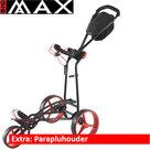 Big Max Autofold FF Golftrolley, Zwart/Rood