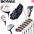 Skymax IX-5 Complete Linkshandige Golfset Dames Graphite met Standbag Zwart/Blauw
