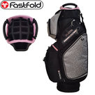 Fastfold Star Cartbag, zwart/grijs/roze