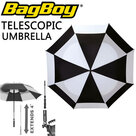 Bagboy Telescopic Umbrella, zwart/wit