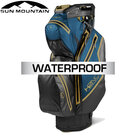 Sun Mountain H2NO Staff Waterproof 15-Vaks Cartbag, zwart/blauw/geel