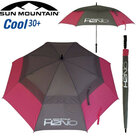 Sun Mountain H2NO Cool30 UV-werende Dubbel Laags Golfparaplu, roze/grijs