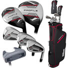 Wilson Profile Halve Golfset Heren Staal met Standbag Zwart/Rood