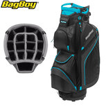 BagBoy DG Lite II TL Cartbag, zwart/turquoise/witte stippen BagBoy DG Lite II TL Cartbag, zwart/turquoise/witte stippen