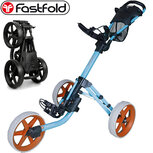 Fastfold Mission 5.0 Golftrolley, blauw/oranje/wit Fastfold Mission 5.0 Golftrolley, blauw/oranje/wit