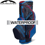 Sun Mountain H2NO Lite Waterproof 14-Vaks Cartbag, zwart/blauw/rood Sun Mountain H2NO Lite Waterproof 14-Vaks Cartbag, zwart/blauw/rood