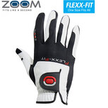 Zoom One Size Fits All golfhandschoen linkshandig, wit/zwart Zoom One Size Fits All golfhandschoen linkshandig, wit/zwart