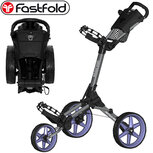Fastfold Square Golftrolley, mat grijs/paars Fastfold Square Golftrolley, mat grijs/paars