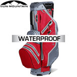 Sun Mountain USA H2NO Lite Waterproof 14-Vaks Cartbag, rood/grijs Sun Mountain USA H2NO Lite Waterproof 14-Vaks Cartbag, rood/grijs