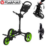 Fastfold Slim Golftrolley, mat zwart/lime Fastfold Slim Golftrolley, mat zwart/lime