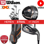 Wilson X31 Complete Golfset Heren Staal +1 inch Wilson X31 Complete Golfset Heren Staal +1 inch