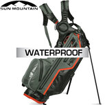Sun Mountain H2NO Lite Waterproof 14-Vaks Standbag, groen/zwart/rood Sun Mountain H2NO Lite Waterproof 14-Vaks Standbag, groen/zwart/rood