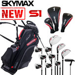 Skymax S1 Complete Golfset Heren Staal met Standbag Zwart/Rood Skymax S1 Complete Golfset Heren Staal met Standbag Zwart/Rood