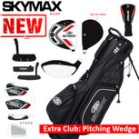 Skymax S1 XL Halve Golfset Heren Graphite met Standbag Zwart Skymax S1 XL Halve Golfset Heren Graphite met Standbag Zwart