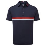 Footjoy Pique Poloshirt 88440, navy/rood/wit Footjoy Pique Poloshirt 88440, navy/rood/wit