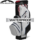 Sun Mountain USA H2NO Lite Waterproof 14-Vaks Cartbag, grijs/zwart/rood OP=OP Sun Mountain USA H2NO Lite Waterproof 14-Vaks Cartbag, grijs/zwart/rood OP=OP