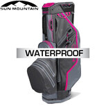 Sun Mountain H2NO Lite Waterproof 14-Vaks Cartbag, zwart/grijs/roze OP=OP Sun Mountain H2NO Lite Waterproof 14-Vaks Cartbag, zwart/grijs/roze OP=OP