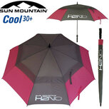 Sun Mountain H2NO Cool30 UV-werende Dubbel Laags Golfparaplu, roze/grijs OP=OP Sun Mountain H2NO Cool30 UV-werende Dubbel Laags Golfparaplu, roze/grijs OP=OP