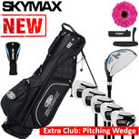 Skymax S1 XL Halve Golfset Dames Graphite met Standbag Zwart Skymax S1 XL Halve Golfset Dames Graphite met Standbag Zwart