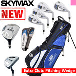 Skymax IX-5 XL Halve Golfset Dames Graphite met Standbag Zwart/Blauw Skymax IX-5 XL Halve Golfset Dames Graphite met Standbag Zwart/Blauw