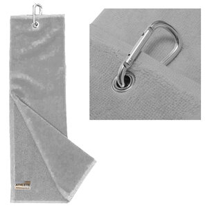 Athlete Tri-fold 100% Cotton Golfhanddoek, lichtgrijs Athlete Tri-fold 100% Cotton Golfhanddoek, lichtgrijs