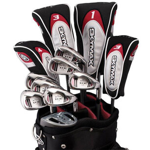 Skymax IX-5 Complete Golfset Heren Staal met Cartbag Zwart/Rood