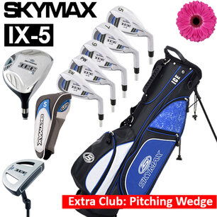 Skymax IX-5 Halve Golfset Dames Graphite met Standbag Zwart/Blauw
