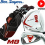 Ben Sayers M8 Complete Golfset Heren Staal Standbag Zwart-Rood