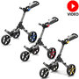 Powakaddy Micra Golftrolley, uitgevouwen